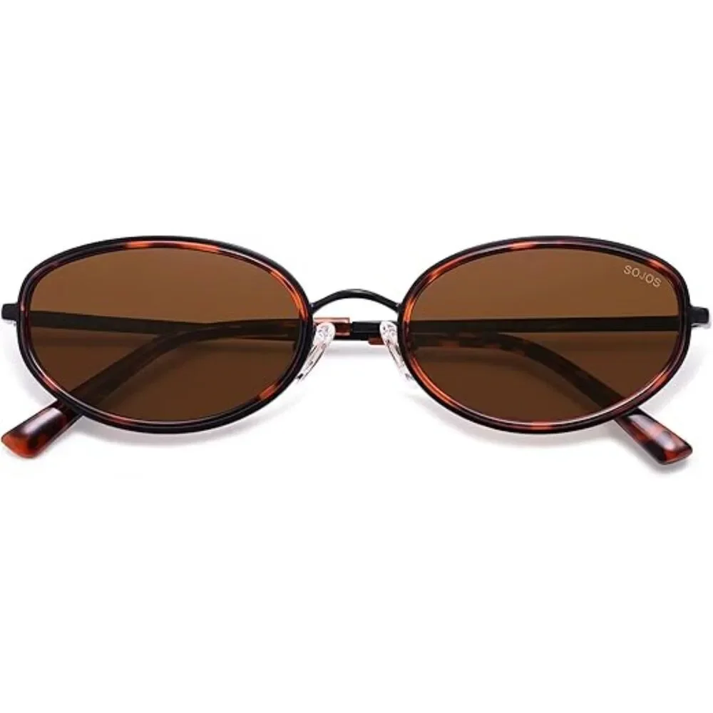 Trendy Oval Round Polarized Sunglasses for Men and Women Retro SJ1248